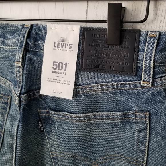 NWT Levi's 501® Original Fit Selvedge Crop 28 x 28 - Picture 3 of 6